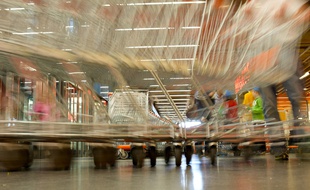 Un chariot de supermarché. (Illustration)