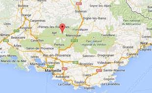 Google map de Viens, dans le Vaucluse.