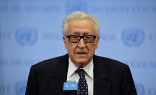 Le médiateur de l'ONU et de la Ligue arabe en Syrie Lakhdar Brahimi, le 13 mars 2014 à l'ONU