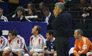 Claude Onesta, le 16 janvier 2012 face à l'Espagne