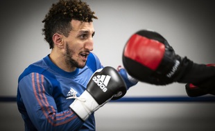 Le boxeur toulousain Sofiane Oumiha lors de sa préparation des JO de Tokyo, en février dernier.