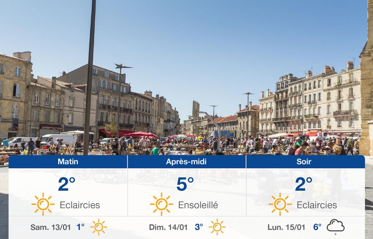 Météo Bordeaux: prévisions du vendredi 12 janvier 2024