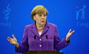 La chancelière allemande Angela Merkel, le 8 juillet 2014 à Pékin.