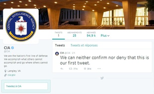 Capture d'écran du compte Twitter de la CIA.