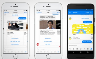 Des exemples de bots sur Facebook Messenger.