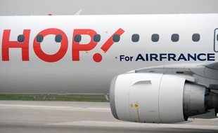 Un avion low-cost de régional Hop d'Air France.