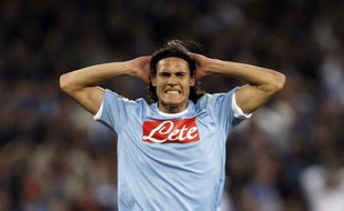 L'attaquant de Naples, Edinson Cavani, le 17 avril 2011 à Naples.