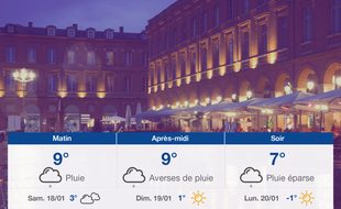 Météo Toulouse: Prévisions du vendredi 17 janvier 2020