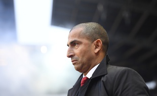 L'entraîneur du Stade Rennais Sabri Lamouchi, ici lors du match au Roazhon Park face à l'Olympique de Marseille le 13 janvier.