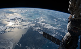 La Terre vue de l'espace, depuis la station spatiale internationale.
