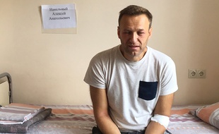 Une photo d'Alexei Navalny publiée sur son site le 29 juillet 2019 le montre sur son lit d'hôpital, à Moscou.