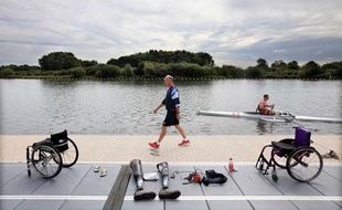 Des athlètes paralympiques anglais, le 21 août 2012