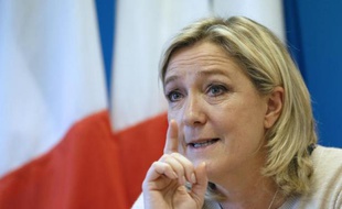 La présidente du Front national Marine Le Pen à Nanterre près de Paris, le 8 décembre 2014