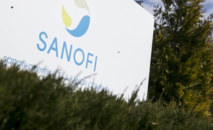 Le logo d'une usine Sanofi. (illustration)