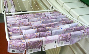 Des billets de 500 euros au séchage (illustration).