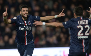 Javier Pastore fête son but lors de la victoire du PSG à Metz le 21 novembre 2014.