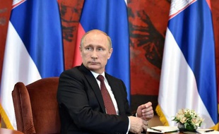 Le président russe Vladimir Poutine à Belgrade le 16 octobre 2014