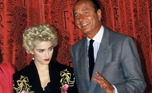 Madonna et Jacques Chirac en 1987 à Paris