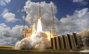 Un décollage de la fusée Ariane 5 en 2016.