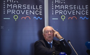 Jean-Claude Gaudin, lors de l'annonce de sa démission de la métropole d'Aix Marseille Provence.