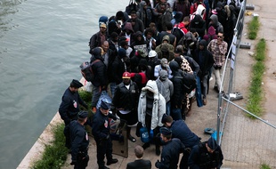 Evacuation de migrants au campement du Millénaire, fin mai 2018. (Illustration)