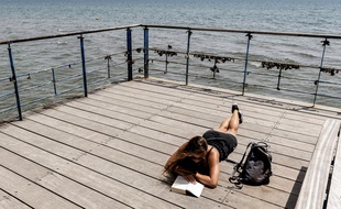 Un bon livre au bord de l'eau pour s'évader (illustration)