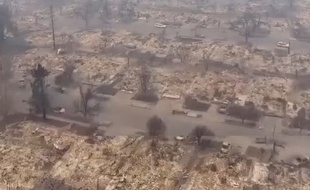 En Californie, les images aériennes des paysages dévastés par le feu, le 10 octobre 2017.