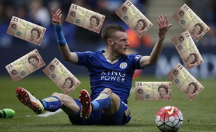 L'attaquant de Leicester Jamy Vardy, le 17 avril 2016.