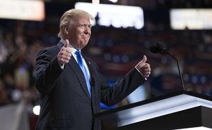 Donald Trump (ici le 18 juillet) a été désigné candidat du parti républicain le 19 juillet 2016.