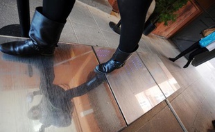 Le trottoir générateur d'électricité en expérimentation à Toulouse.