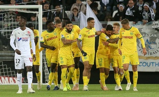 La joie des Nantais sur un des deux buts.