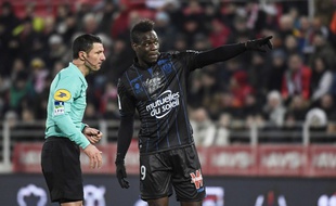 Mario Balotelli lors de Dijon-Nice (3-2) en Ligue 1, le 10 février 2018.