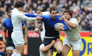 Julien Malzieu pendant France-Angleterre dans le tournoi des VI nations de rugby, au Stade de France, le 11 mars 2012.