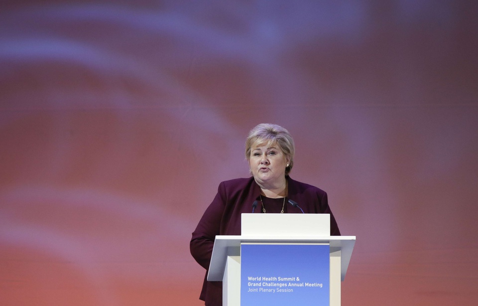 La Première ministre norvégienne Erna Solberg