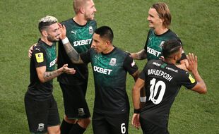 Rémy Cabella sous les couleurs du FK Krasnodar. Positif au Covid-19, l'ancien Stéphanois va toutefois louper la rencontre face au Stade Rennais ce mardi soir.