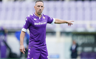 Franck Ribéry lors de son dernier match sous le maillot de la Fiorentina, le 16 mai 2021.
