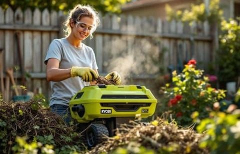 Besoin de broyer vos branchages ? Le broyeur électrique Ryobi est à 159 € chez Castorama (au lieu de 189,90 €)