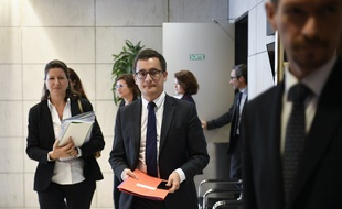 Agnès Buzyn et Gérald Darmanin, le 28 septembre 2017 à Paris.