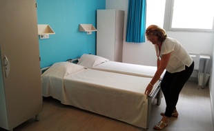 Une chambre type proposée par la Maison hospitalière du CHU de Nantes.