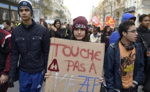Manifestation contre la réforme des ZEP à Marseille, le 17 décembre 2014