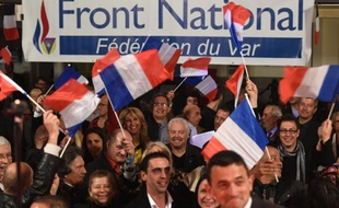 Des partisans du Front national le 22 mars 2015 à La Valette-du-Var