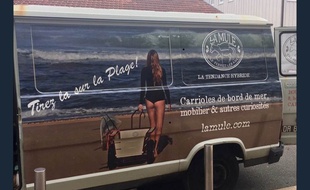 La publicité pour des carrioles de plage au centre de la polémique