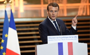Le président de la République Emmanuel Macron à Tourcoing le 14 novembre 2017.
