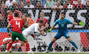 Le coup de tête de Cristiano Ronaldo.