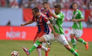 Franck Ribéry, qui porte désormais la barbe, a brillé avec le Bayern Munich en tournoi de pré-saison contre Wolfsburg, le 27 juillet 2014.
