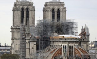 Le chantier de reconstruction de Notre-Dame en septembre 2019.