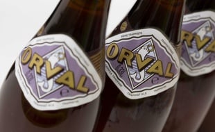 La bière brassée à l'abbaye d'Orval, en Belgique (illustration).