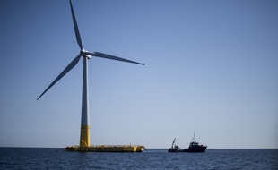 Une éolienne flottante (illustration)
