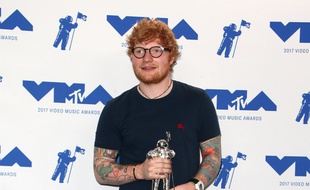 Le chanteur Ed Sheeran aux MTV Video Music Awards (VMA) 2017