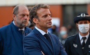 Le président Emmanuel Macron avec son ministre de la Justice, Eric Dupond-Moretti, à Marseille le 1er septembre 2021 (illustration).